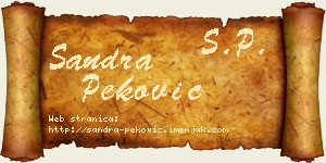 Sandra Peković vizit kartica